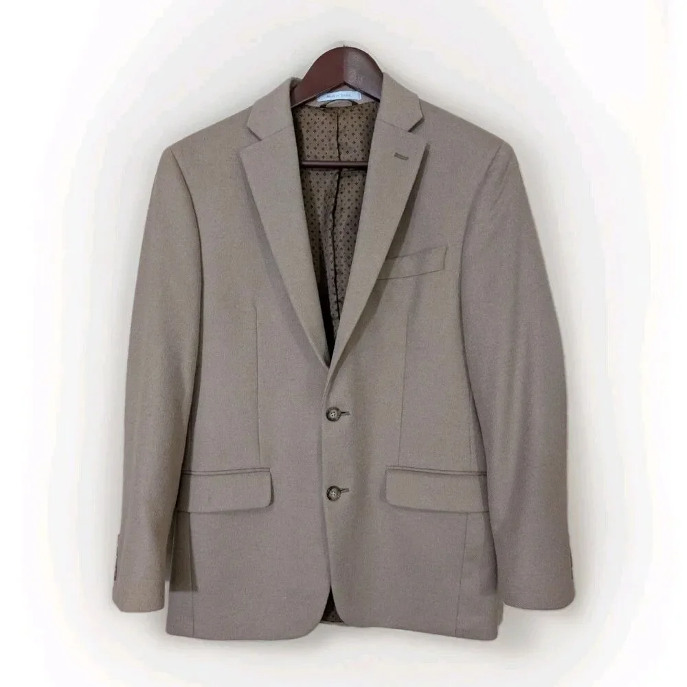 Lauren Ralph Lauren Black Label Blazer 36R Tan Wool Silk Cashmere Coat - Picture 1 of 11